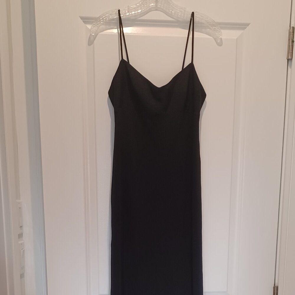 BCBG Long black dress with straps